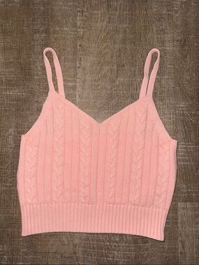 American Eagle Outfitters Light Pink Cable Knit Cami